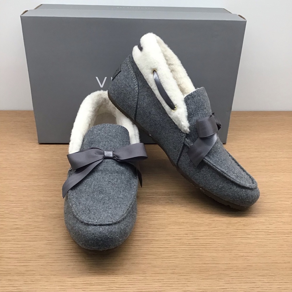 Vionic Womens Haven Shirley Slipper Faux Shearling Ankle Orthotic Arch